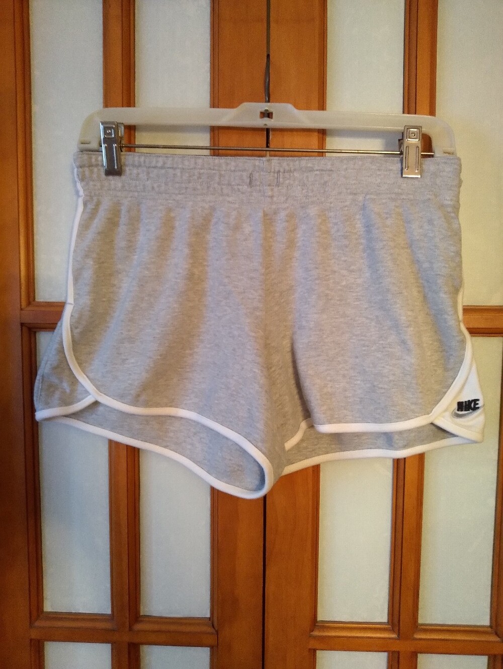 Women's Vintage Y2K Grey Foldover Waist Just Do It Shorts By Nike Sz M